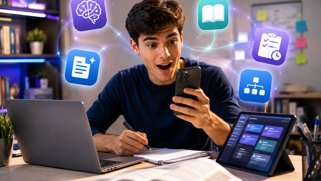 5 Aplicativos de IA para Estudar, Resumir Textos e Organizar Tarefas